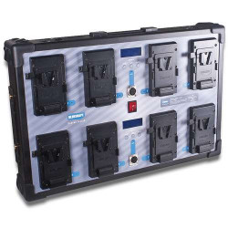 Caricatore a parete Blueshape a 8 canali simultaneo per batterie V-Lock
